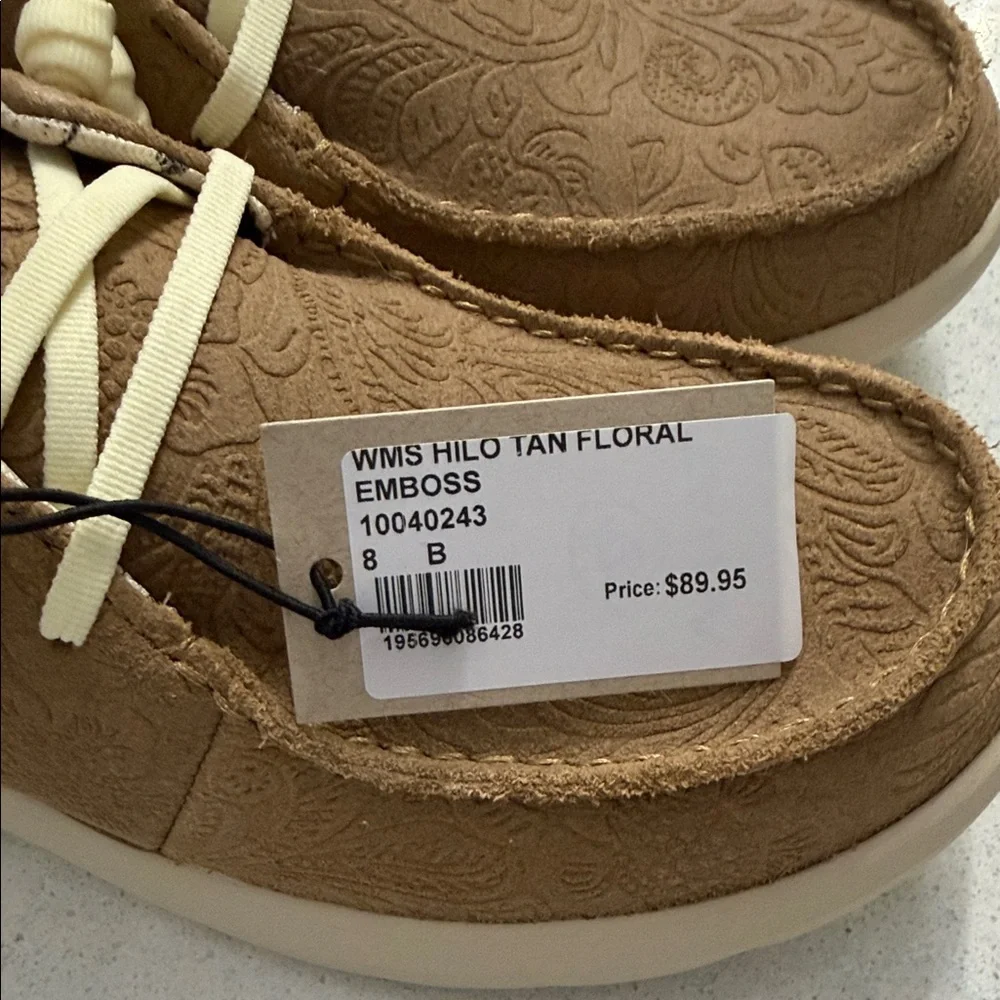 Ariat Women's Tan Floral Embossed Loafers - Picture 4 of 4